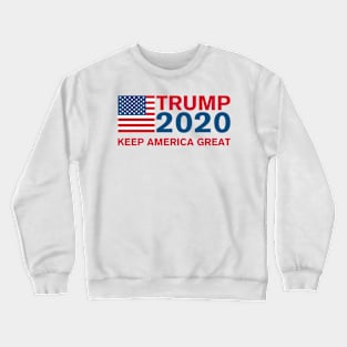 Trump 2020 - Keep America Great - US Flag Crewneck Sweatshirt